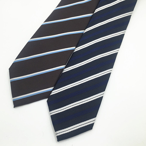 Распродажа, мужской галстук в темно-синюю полоску, классический деловой галстук из полиэстера - Product Image 4