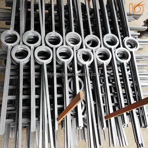 Vente <span class=keywords><strong>en</strong></span> gros carré décoratif intérieur noir 1/2 "* 44" broches d'escalier <span class=keywords><strong>en</strong></span> <span class=keywords><strong>fer</strong></span> <span class=keywords><strong>forgé</strong></span> à simple et double <span class=keywords><strong>cercle</strong></span> balustres d'escalier <span class=keywords><strong>en</strong></span> métal - Product Image 5