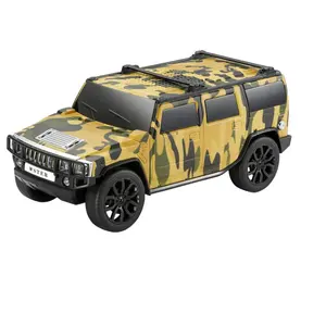 portable Hummer H5 Car shape Speaker WS590 wireless car speakers with LED lights BT FM USB TF TWS