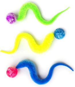 <b>Pet</b> Supplies Caterpillar Shaped Interactive Cat <b>Toy</b> Hollow Design Cat <b>Toy</b> with Built-In Bell for Sounding cat Indoor Play <b>Toys</b> - Product Image 2