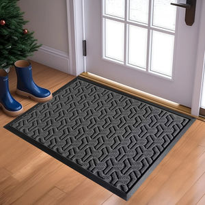 Felpudo para puerta Delantera, alfombra de entrada, alfombrillas para puerta de piso de goma para exteriores, resistente, alto tráfico, interior, cuadrado, SBR, goma hecha a máquina - Product Image 1