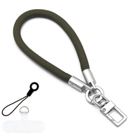 Sangle de poignet tressée 8 mm réglable anti-perte pour téléphone, accessoires pour smartphones iPhone et Android, fabrication OEM