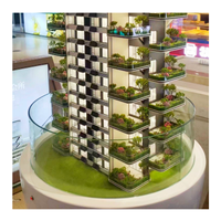 Modèle d'échelle architecturale de conception moderne pour la table miniature de sable de ville d'exposition