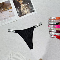 Tanga Sexy con Estampado de Leopardo a la Moda, de Cintura Alta, sin Costuras, con Cinturón de Diamantes de Imitación, Bikini, Ropa Interior Femenina, Panties, Bikinis para Mujer