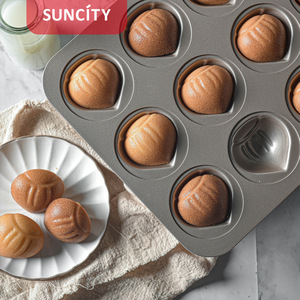 Suncity 12 Piece Chestnut Cake Mold Non Stick Baking Tray Hemisphere Shape For Cake Making - Product Image 1