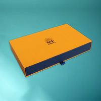 Boîte à tiroirs rectangulaire rigide personnalisée de luxe Boîtes d'emballage pour t-shirt avec écharpe en soie avec logo Mallette de rangement personnalisée pour emballage artisanal