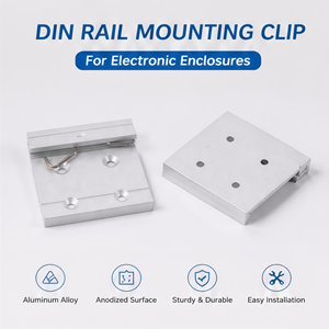 Precio de fábrica: Componentes electrónicos para caja <span class=keywords><strong>Dln</strong></span>, práctico soporte de aleación de aluminio para carril DIN de 45mm/62mm - Product Image 1