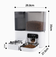 Distributeur de nourriture intelligent pour animaux de compagnie, deux en un, 3,5 + 4 L, distributeur automatique de nourriture pour chat, bol en acier inoxydable, distributeur d'eau pour chien