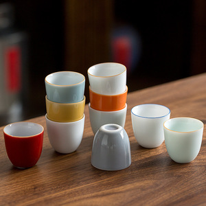 Ceramic <b>Teacup</b> Set Thin Wall White Porcelain Tasting Cup Heat Resistant Gift Occasion - Product Image 1