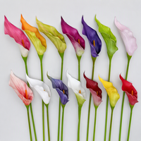 Bunga Calla Lily Sutra Berbagai Warna, Laris Manis, Sentuhan Alami, untuk Dekorasi Meja Makan & Rangkaian Pernikahan