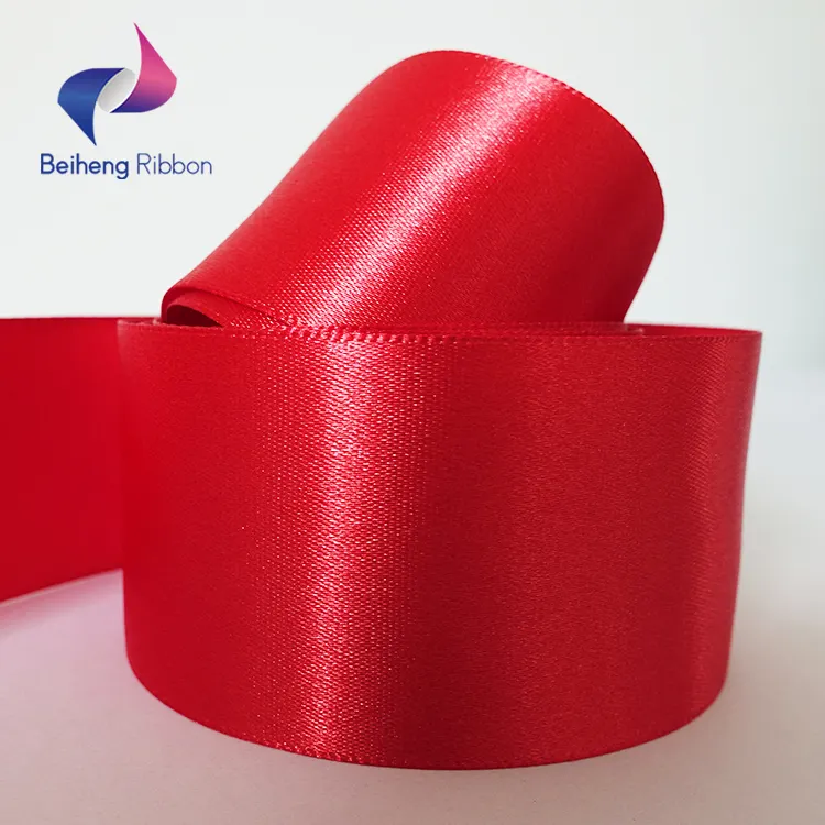 Wholesale Luxury Silk Red Gift Packaging Decoration Ribbon