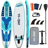YoBoat 11' und 11'6 Aufblasbares SUP-Board 33/34 Zoll Breites Stabiles Stand-up-Paddleboard für Anfänger