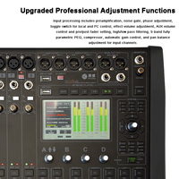 Console audio numérique professionnelle 8 canaux DM-X24 DM-X32 avec écran 5 pouces, Bluetooth, USB, 17 effets DSP, S/PDIF, pour scène, en métal