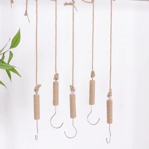 Extended hanging S-<b>hook</b>, special <b>display</b> <b>hook</b> for clothing stores, solid wood accessory, S-shaped <b>hook</b>. - Product Image 1