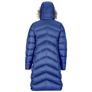 Chaqueta acolchada azul Reversible de alta calidad, diseño de abrigo largo con capucha, cierre de cremallera impermeable, bordado de talla grande 'Far' para - Product Image 3