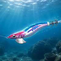 Leurre de pêche Egi Rattle UV Glow Squid Jig 2.5 # /3.0 # /3.5 # Leurre de pêche rigide en bois pour poulpes et seiches d'eau salée