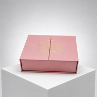 Boîte cadeau rigide à double porte personnalisée, vente en gros, boîte en carton premium, fermeture magnétique, pour cosmétiques, emballage cadeau de fête