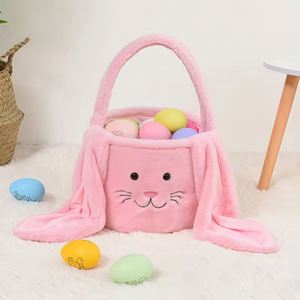 Classic Embroidered Name <b>Easter</b> Plush Basket & Kids Bunny <b>Bag</b> Personalized Custom <b>Easter</b> <b>Gift</b> - Product Image 6
