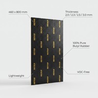 Tapis insonorisant ANTELA, matériau insonorisant en butyl, matériau d'insonorisation automobile, accessoires intérieurs de voiture, feuille d'amortissement des vibrations