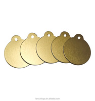 Dubbelzijdige metalen honden ID-tag met aangepaste vorm, zeefdruk, bloemen/fruit/piramide ontwerp, antiek modern