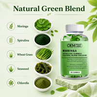 OEM Marque Privée Gummies Moringa Spiruline 60 Pièces Superaliment Végétal pour Antioxydants et Énergie
