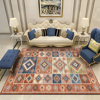 Art Gallery Inspired Plush Thick Washable Villa Living Room Carpet Non Slip Household Floor Rug Ready
