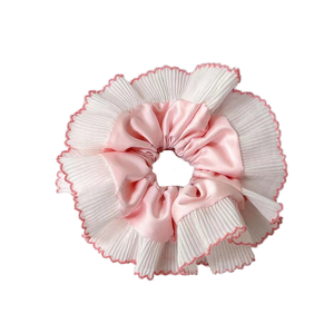 Diadema de Satén con Borde Ondulado Romántico Francés, Banda para el Cabello de Novia Hecha de Tela Romántica - Product Image 6