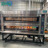 Nuevo Horno de Panadería Eléctrico/a Gas Compacto de 2 Niveles y 4 Bandejas, Estilo Europeo, Ahorro de Energía, para Uso en Restaurantes