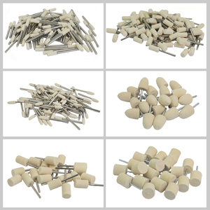 100 pièces/sac Pointes montées en feutre de laine 4-20 mm avec tige de 3 mm pour <span class=keywords><strong>polissage</strong></span> fin miroir du métal, de la pierre, du verre et du <span class=keywords><strong>plastique</strong></span> - Product Image 5