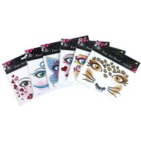Autocollants pour le visage à paillettes, autocollants décoratifs pour le visage autocollants pour Halloween, carnaval, festival et maquillage de fête