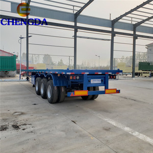 3 Axle Flatbed Trailer 3 Axle Flat Bed Semi Trailer <strong>Good</strong> Price for Sale in <strong>Libya</strong> Tractor Flatbed Trailer - Product Image 5