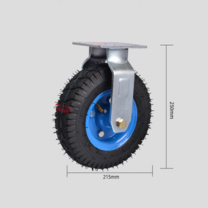 Ağır pnömatik kauçuk plaka <span class=keywords><strong>Caster</strong></span> tekerlek 6/8/10 inç sessiz sabit döner <span class=keywords><strong>Caster</strong></span> endüstriyel OEM desteklenen atölyeler - Product Image 3