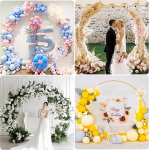 Arche de fleurs artificielles en fer durable de 6-7 pieds pour décoration de toile de fond de mariage ou de fête d'anniversaire - Product Image 5