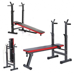 CooSport <span class=keywords><strong>Fitness</strong></span> – Rack d'haltérophilie pliable et réglable en acier – Équipement d'exercice durable pour <span class=keywords><strong>la</strong></span> musculation à domicile - Product Image 1