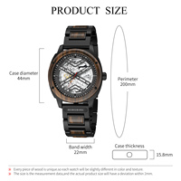 Montres en bois de luxe minimalistes personnalisées OEM de haute qualité avec cadran à aiguilles, chronographe, édition limitée