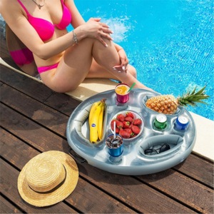 Bar à glace gonflable et plateau à glaçons, support flottant pour boissons de fête au bord de la piscine avec plateau multi-trous, apportez un plaisir sans fin à votre été - Product Image 5