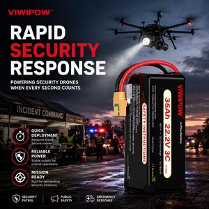 안정적인 저방전 6S 35000mAh 3C 리튬 배터리 팩 22.2V 대용량 국경 보안 공원 모니터링 멀티로터 UAV용 - Product Image 2