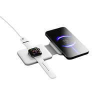 Chargeur portable magnétique sans fil 3-en-1 2027 pour une charge rapide compatible avec les téléphones mobiles et les écouteurs