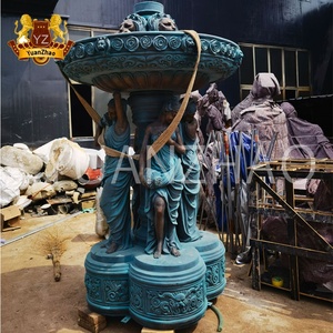 Yaşam boyutu bronz figür çeşme aslan kafası dört mevsim bayan oymalar bronz çeşme - Product Image 4