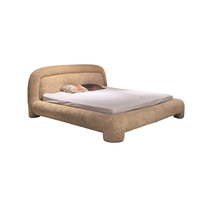 Hot Bán Da Lộn Vải Thiết Kế Hiện Đại Sang Trọng Vua Kích Thước Giường Khung Nữ Hoàng Giường Với Bọc Giường Đôi Cho Phòng Ngủ - Product Image 2