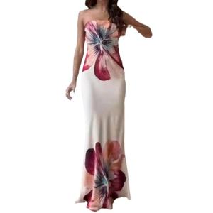 Robes mi-longues sexy à imprimé tendance pour femmes, sur mesure, OEM, de haute qualité, style bustier, vente en gros - Product Image 5