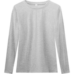 Haut tricoté à manches longues pour femme, col rond, en mélange de coton doux, idéal pour l'hôpital - Collection 2026 - Product Image 3