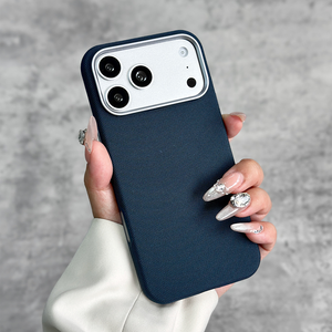 Étui de téléphone L182 TechWoven tendance avec cadre d'objectif métallique pour iPhone 13 14 15 16 17 Pro Max – Coque magnétique de luxe - Product Image 4