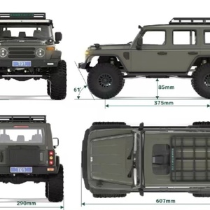 YIKONG YK4084 1/8 Scale Remote Control Electric Off-Road Vehicle 4WD Climbing Car with Differential <b>Lock</b> <b>Dual</b> Speed LED Lights - Product Image 6
