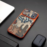 Coque de téléphone anti-chute haut de gamme personnalisée en usine, motif graffiti cactus du désert, grande fenêtre, pour iPhone 18 17 16 15 Pro Max