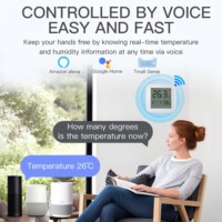 Thermomètre intelligent Tuya TH04 BLE 5.0 avec écran LCD, compatible avec Alexa et Google Assistant, prise US, contrôle par application, capteur de température et d'humidité