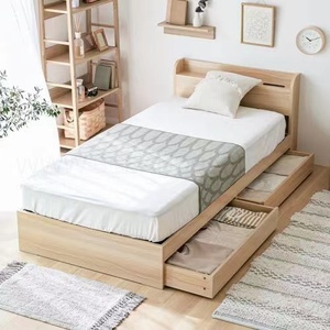 Wholesale High Quality Modern Bedroom Furniture <strong>Solid</strong> <strong>Wood</strong> Cheap Wooden <strong>Box</strong> <strong>Bed</strong> Designs Storage <strong>Bed</strong> with <strong>Box</strong> and Drawer - Product Image 3