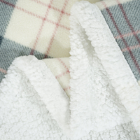 Couverture en molleton Sherpa, couverture réversible confortable et mignonne en fourrure, couvertures à carreaux moelleuses et chaudes en peluche pour canapé-lit
