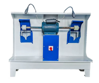 Machine de ponçage et de polissage de semelles de chaussures à double tête haute vitesse avec aspiration des poussières et ébavurage des bords pour usine de fabrication de chaussures