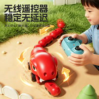 Robot T-Rex télécommandé programmable 2,4 G avec fonction de pulvérisation et lanceur de projectiles pour enfants, dinosaure télécommandé avec fonctions interactives